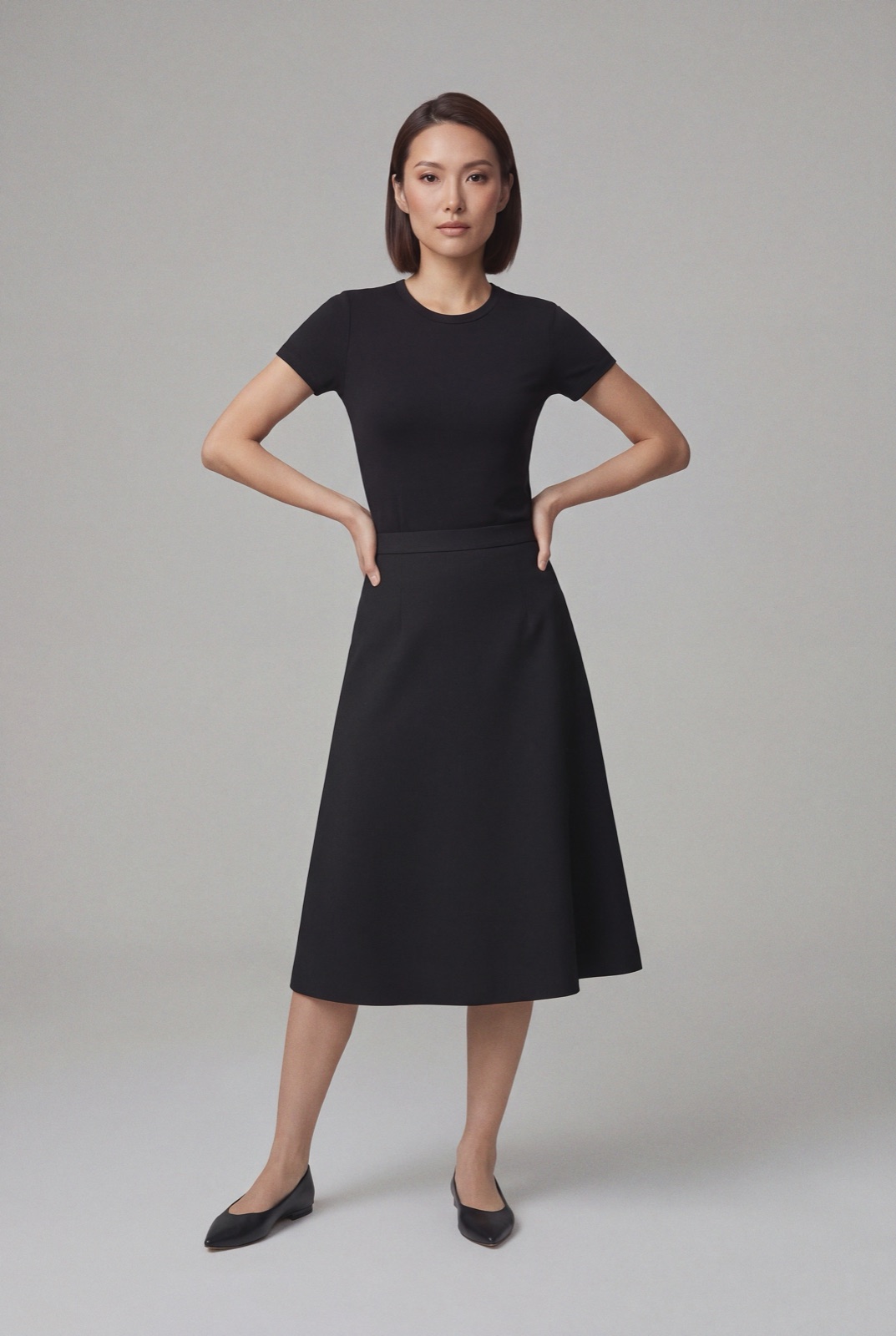 4K on-model render of an A-line skirt, produced without a photoshoot